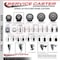 Service Caster 3.5'' Gray Poly Swivel 7/16'' Grip Ring Stem Caster Set with Brake, 4PK SCC-GR20S3514-PPUB-PLB-716138-4 - alternate 3